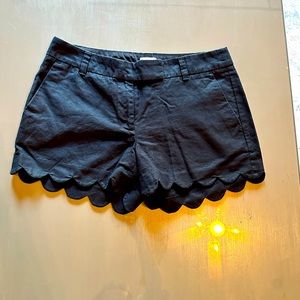 J crew black scalloped shorts
